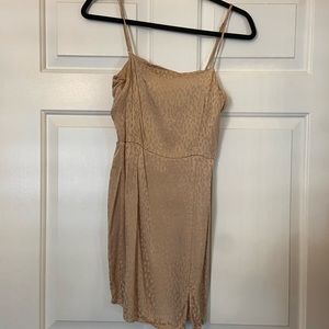 Cheetah print tan dress